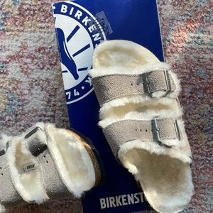 Arizona fur-lined Birkenstock
